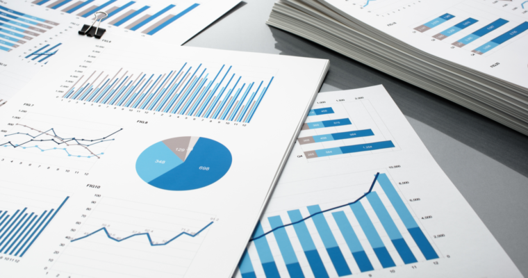 Customized medical billing reports on a desk